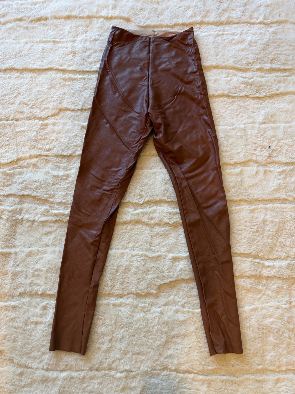 Commando Brown Faux Leather Leggings